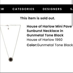 HOUSE OF HARLOW SUNBURST MINI NECKLACE (NWOT)